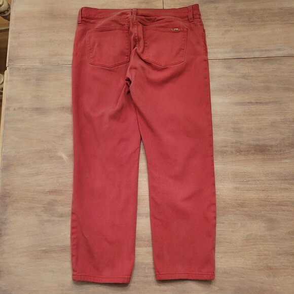 Lauren Jeans Co Ralph Lauren Women’s Modern Straight Leg Red Jeans Size 6 - Picture 2 of 10